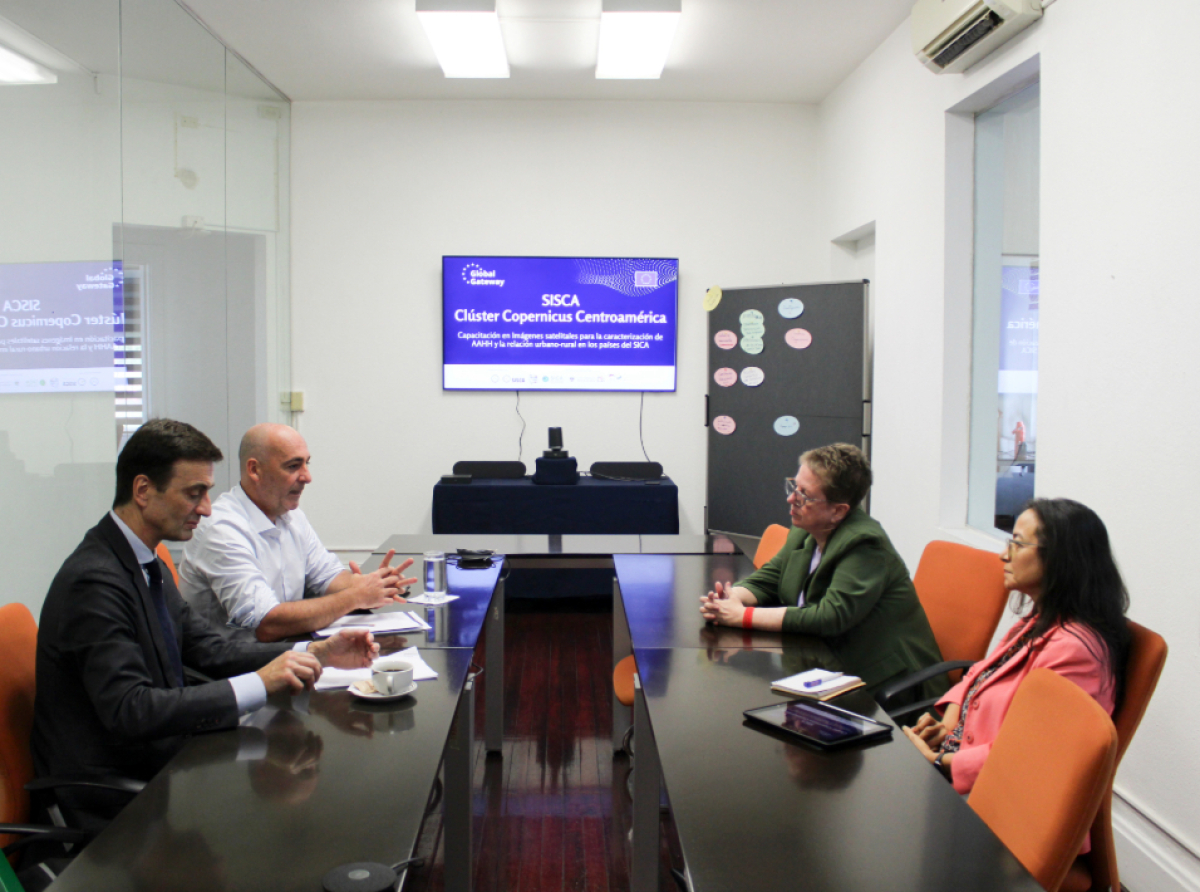 Compartimos con Representantes de la Unión Europea en Panamá los resultados de la primera fase del Clúster Copernicus Centroamérica.