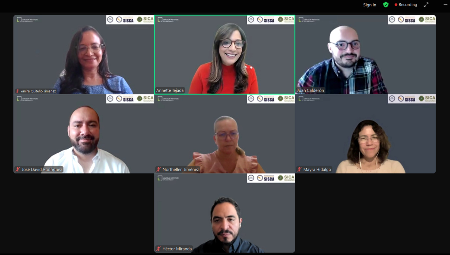 Finalizamos el ciclo de webinarios sobre asentamientos informales en la región SICA.